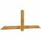 Ekena Millwork Eugene Rough Sawn Timber Gable Bracket, Western Red Cedar, 72"W x 24"H x 2"D x 4"F, 8/12 Pitch GBW072X24X0204EUG00RWR - alternate 2